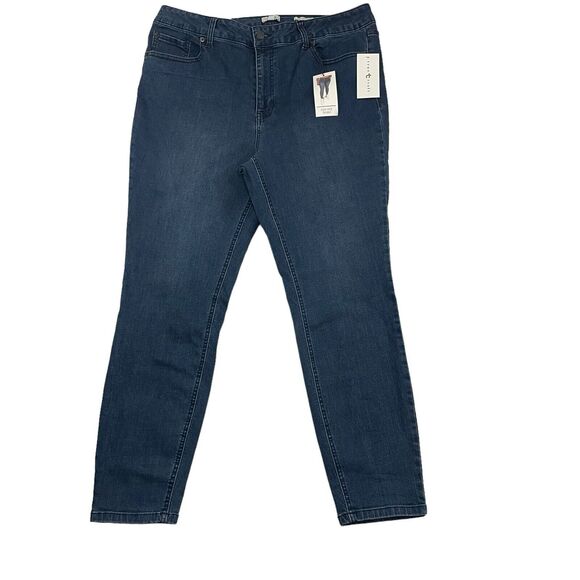 True Craft Denim - Womens True Craft High Rise Skinny Jeans NWT Plus Sz 18W Dark Wash